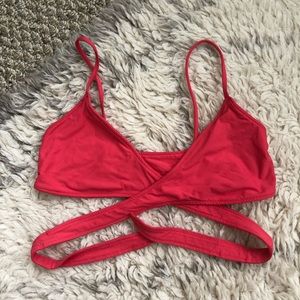 Worn once. Lspace wrap bikini top